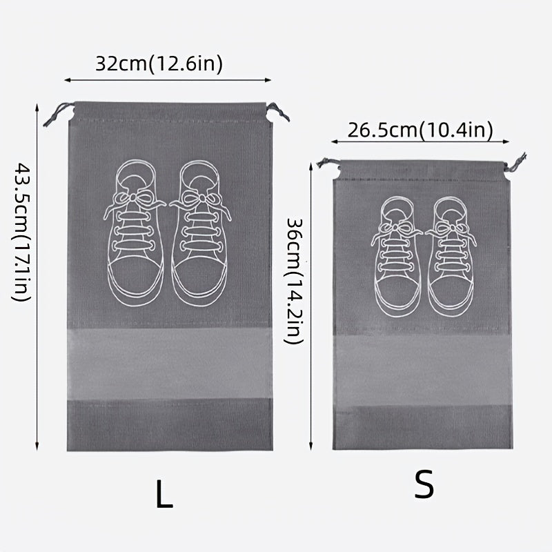 5pcs Portable Drawstring Shoe Storage Bags for Travel