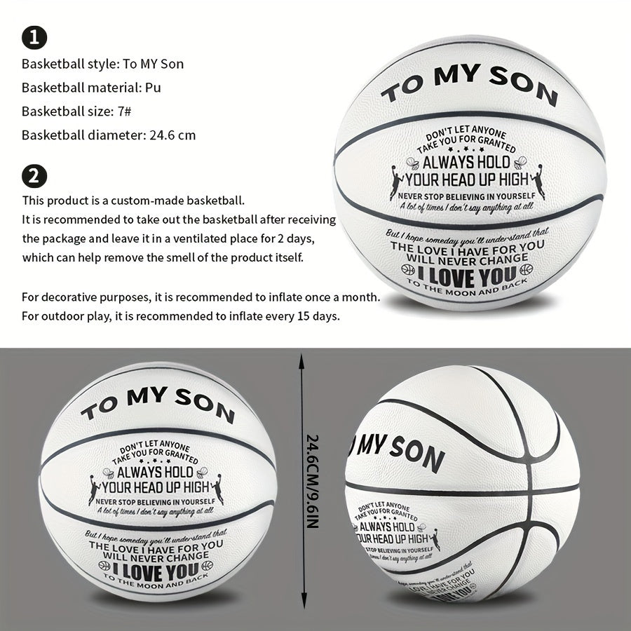 Engraved Training Basketball with Pump