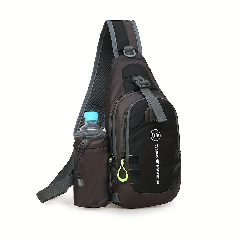 Waterproof Chest Bag with Bottle Holder for Outdoor Activities