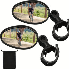 4pcs Bike Mirror Rotatable Handlebar Wide Angle Rear View Mirror