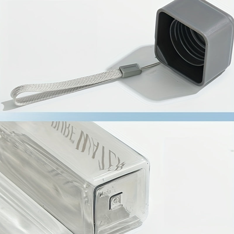 Square Water Cup Portable Leakproof Heat Resistant Plastic Bottle