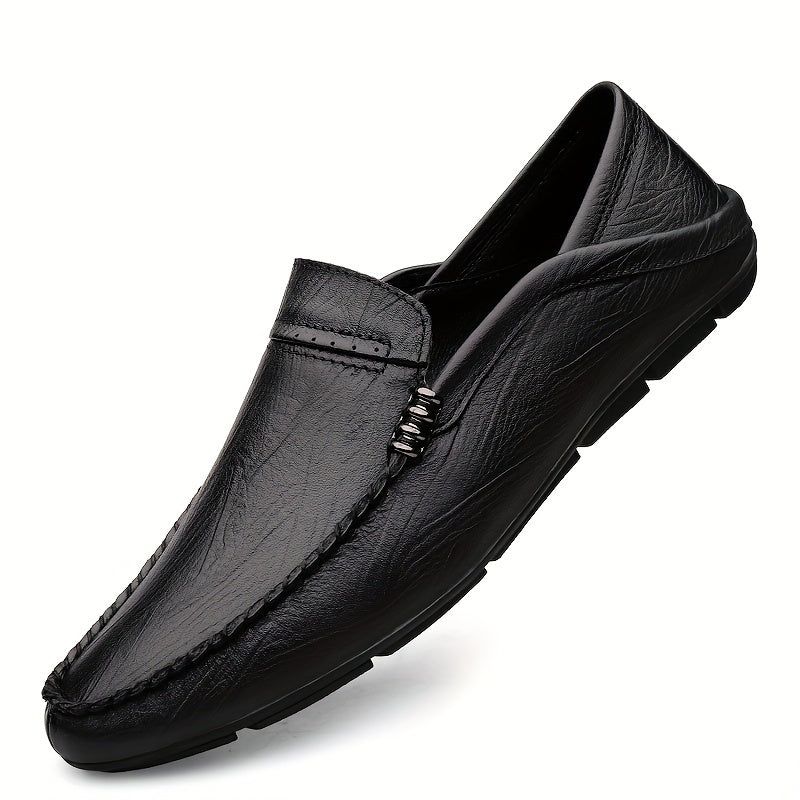 Men's Faux Leather Loafers No Tie Slip On Smart Casual Shoes