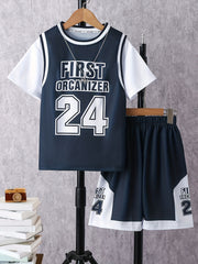 Boys Basketball Tracksuit Set - First Organizer 24 Print