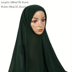 Chiffon Hijab Headgear Turban Cap Scarf Solid Hijab Shawls And Wraps