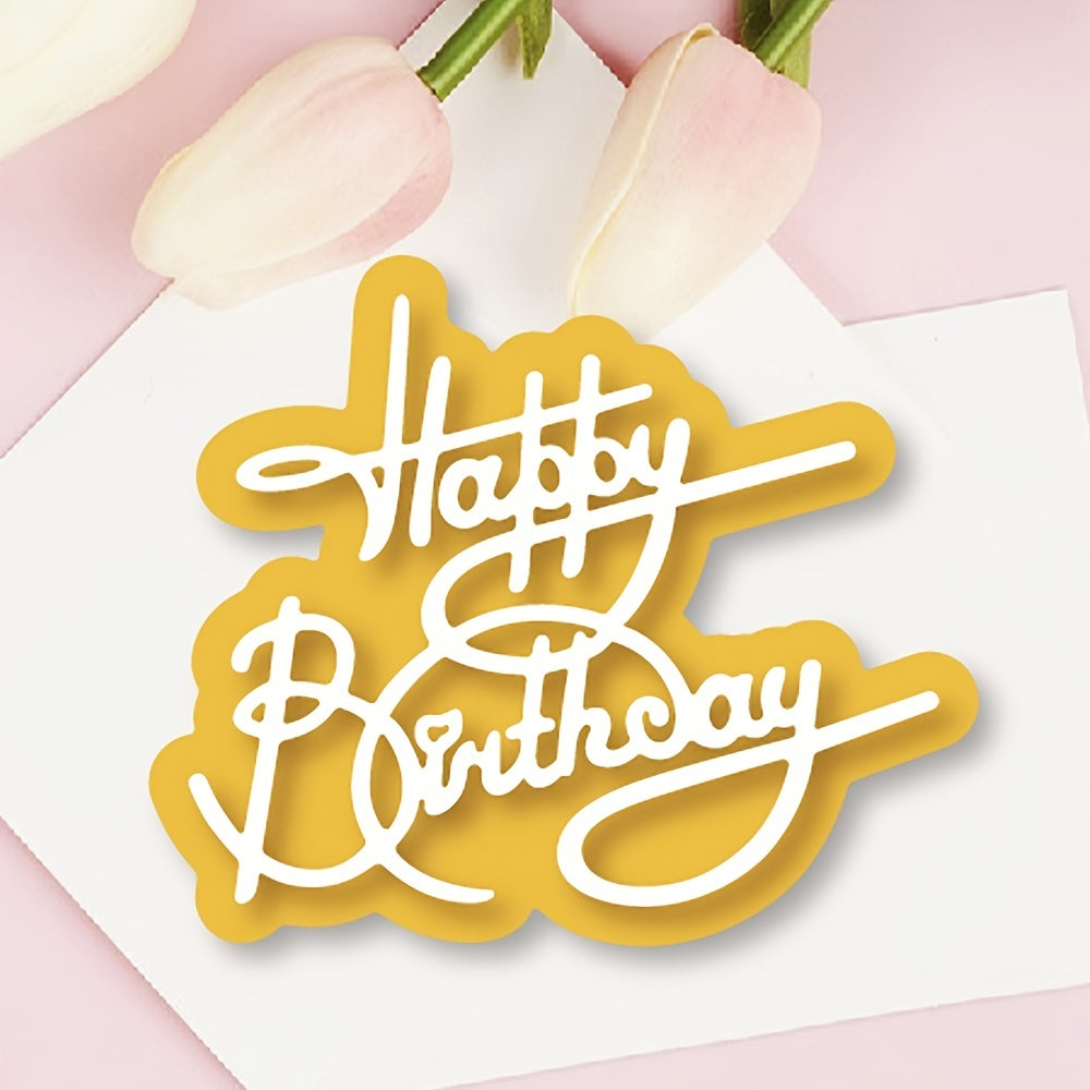 Happy Birthday Metal Cutting Die Mould Scrapbook Decoration