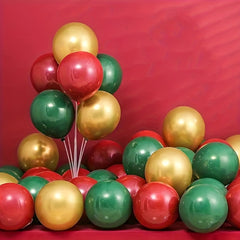 24pcs Metallic Balloons Golden Red Green for Events Parties Holidays