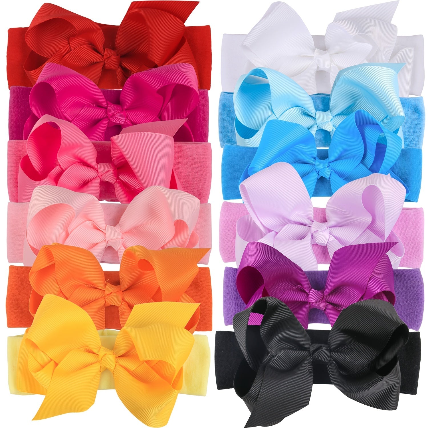 Baby Bow Ribbon Headbands Elastic Hair Bands Hair Accessories
