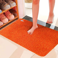 Vinyl Drainage Mesh Bath Mat Non Slip Plush Carpet - Home and Room Decor