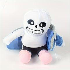 Skull Plush Toy: Soft Grey with Pink Accents Skeleton - Halloween Decor