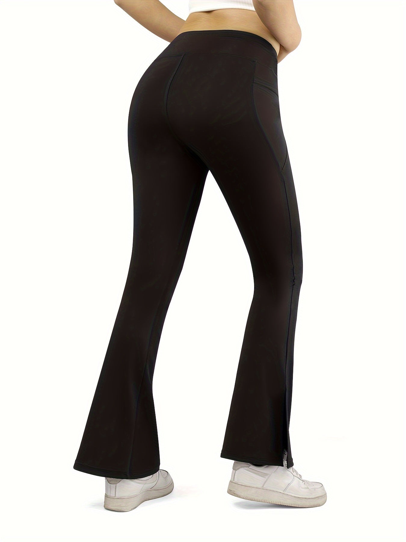 High Waist Split Flare Pants Tummy Control Stretch Bootcut Leggings