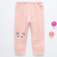 Baby Girls Cartoon Graphic Print Elastic Waist Leggings Pants