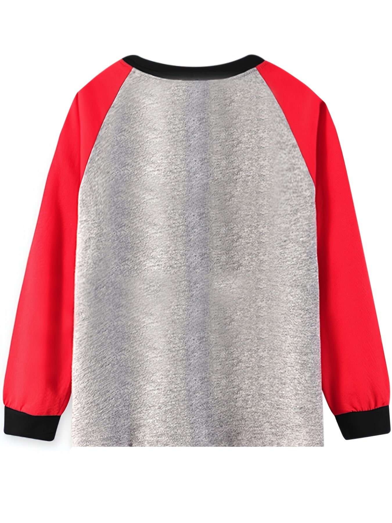 2pcs Girls Pajama Set Crew Neck Long Sleeve 'I LOVE MOM' Print Winter