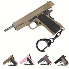 Pistol Shaped Keychain Portable Plastic Model Gift For Men Boyfriends