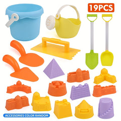 19pc MARPHY Beach Toys Set Sandcastle Molds Shovel Bucket Scoop Non Toxic