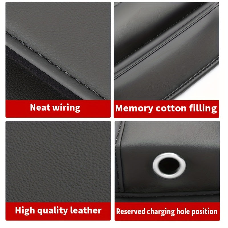 2pcs PU Leather Car Slit Storage Box Car Storage Bag