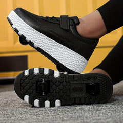 Boy's Roller Shoes With Hook And Loop Fastener