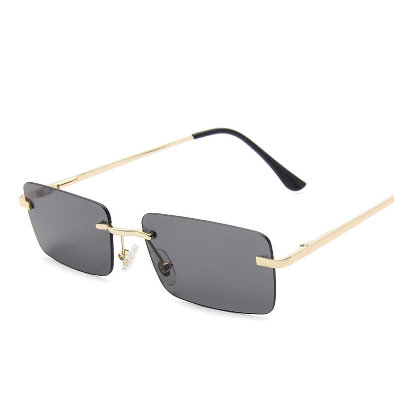 Rimless UV Protection Square Sunglasses for Women