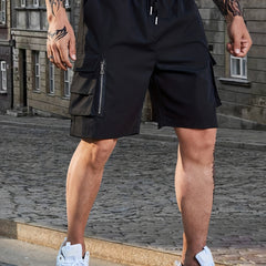 Men's Casual Solid Waist Drawstring Shorts For Summer