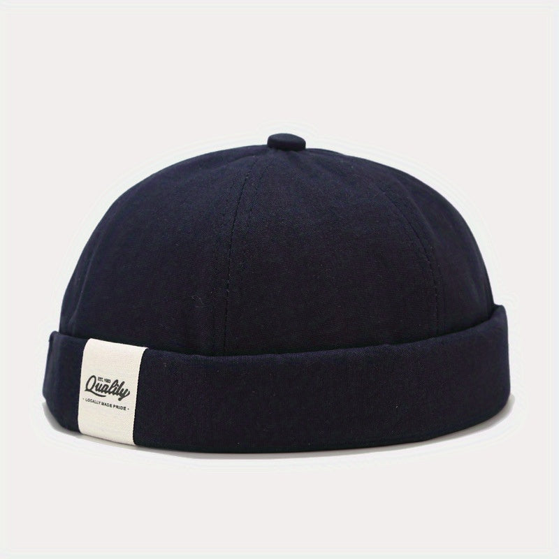 Men's Beanie Hat with Cloth Label