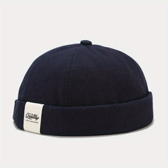 Men's Beanie Hat with Cloth Label