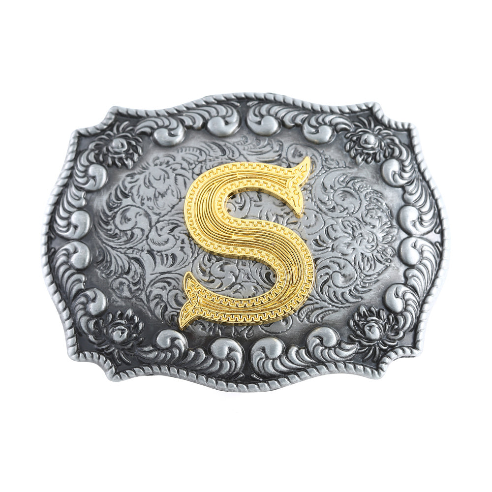Western Cowboy Letter S Belt Buckle Personalised Casual