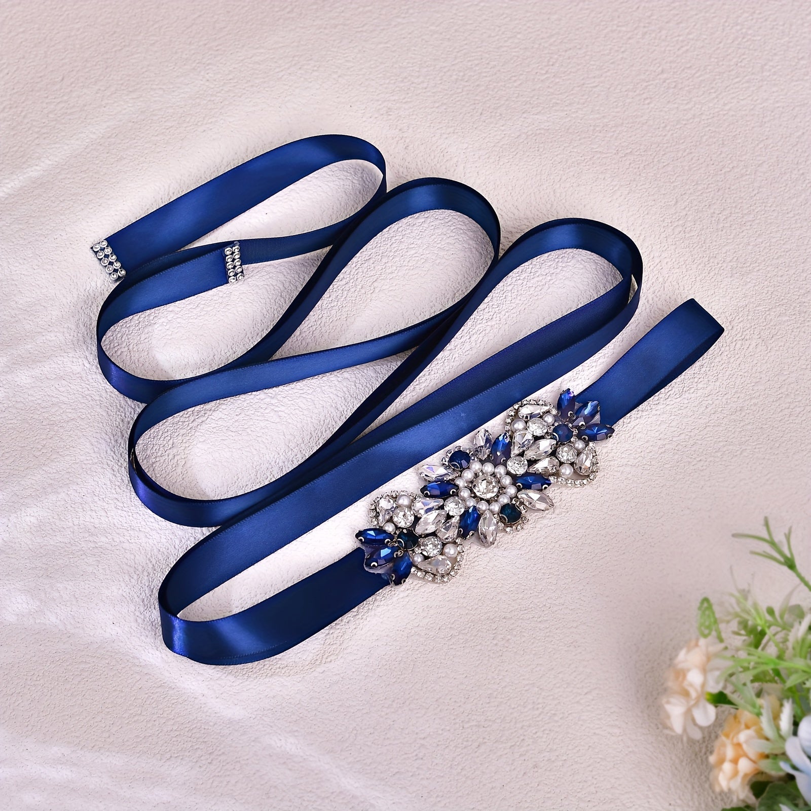 Rhinestone Belt Bridal Waist Accessories Long Skirt Matching Party Dress