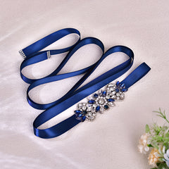 Rhinestone Belt Bridal Waist Accessories Long Skirt Matching Party Dress
