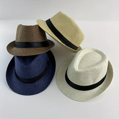 Children's Summer Jazz Hat Straw Hat Travel Beach Hat Sunshade Hat