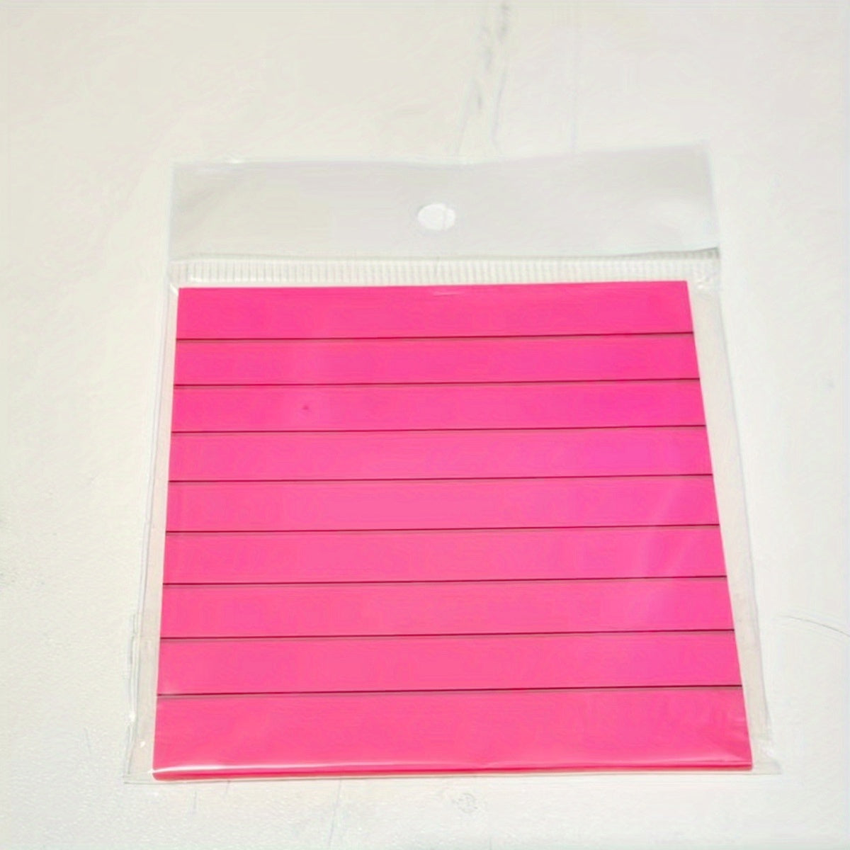 50 Sheets Fluorescent Transparent Sticky Notes Lined Waterproof Label Paper