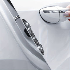 4Pcs Bling Car Door Sticker Scratch Resistant Protector Strip Handle Guard Film