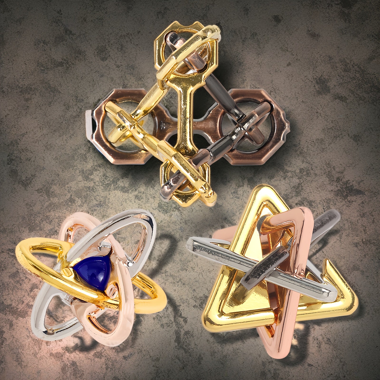 3pcs Metal Mastermind Puzzle Set High Difficulty Intelligence Challenge Toy