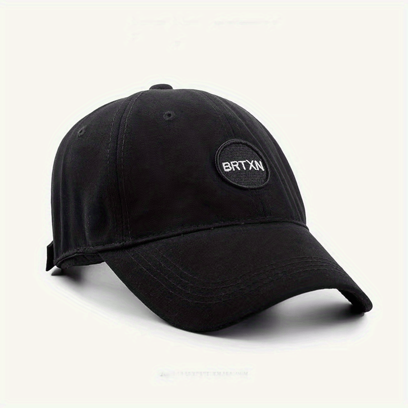 Unisex Sunshade Wide Brim Baseball Cap with Letter Embroidery