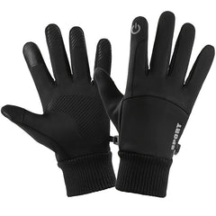 Outdoor Windproof Coldproof Cycling Warm Gloves Non-slip Plush Gloves