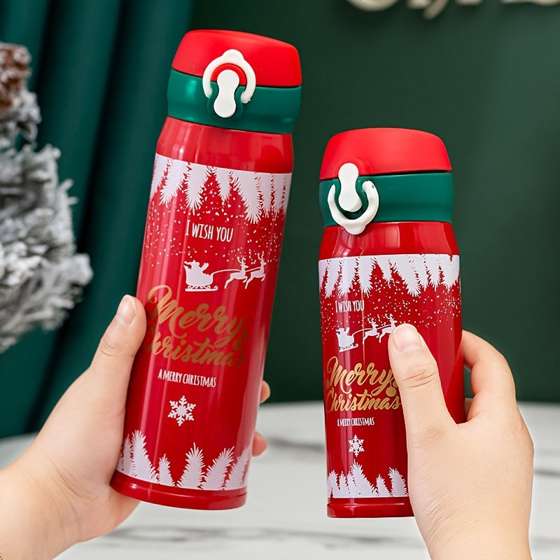 Christmas Printed Insulation Water Cup Stainless Steel Bottle 500ml