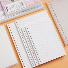 A4 Loose Leaf Paper 60 Sheets 30 Holes Student Notebook Exam Clip Replacement