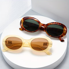 Men's Retro Cat Eye Sunglasses Oval Frame Glasses