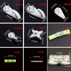 43pcs Traceless Nail Hooks for Concrete Walls Picture Frame Clock Hangers