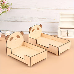 1/12 Dollhouse Mini Bed Cartoon Style Bedroom Furniture