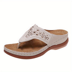 Women's Wedge Flip Flops Comfort Arch Support Slide Sandals
