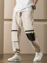 Men's Drawstring Cargo Pants Loose Casual Outdoor Hip Hop Pants