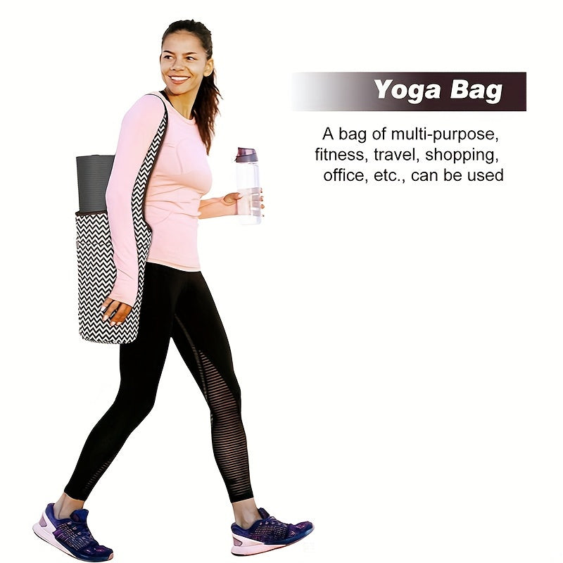 Yoga Mat Bag With Large Pocket And Zipper Pocket