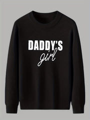 Daddy's Girl Knitted Sweater Men's Warm Pullover for Fall Winter