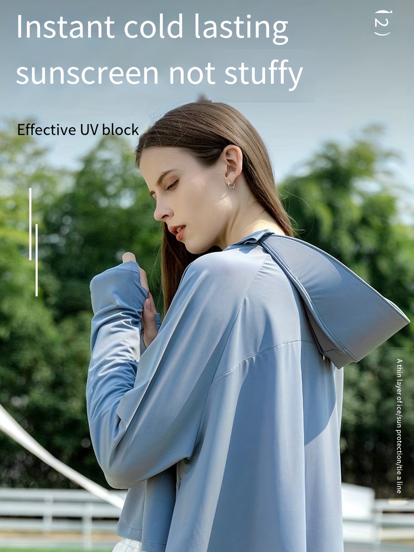 Women's Sun Protection Jacket with Hooded Mask