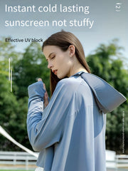 Women's Sun Protection Jacket with Hooded Mask