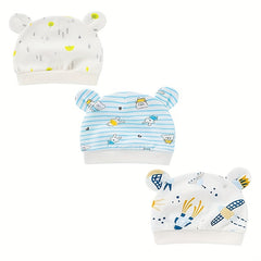 Cartoon Bear Ears Hat for Newborn Baby Girls and Boys