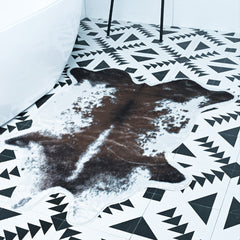 Cozy Brown Cow Fur Floor Mat 47x59inch Animal Pattern Carpet Bedroom Living Room