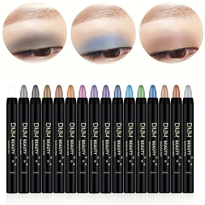 16-Color Eyeshadow Stick Pearly & Matte Highlighting Pen