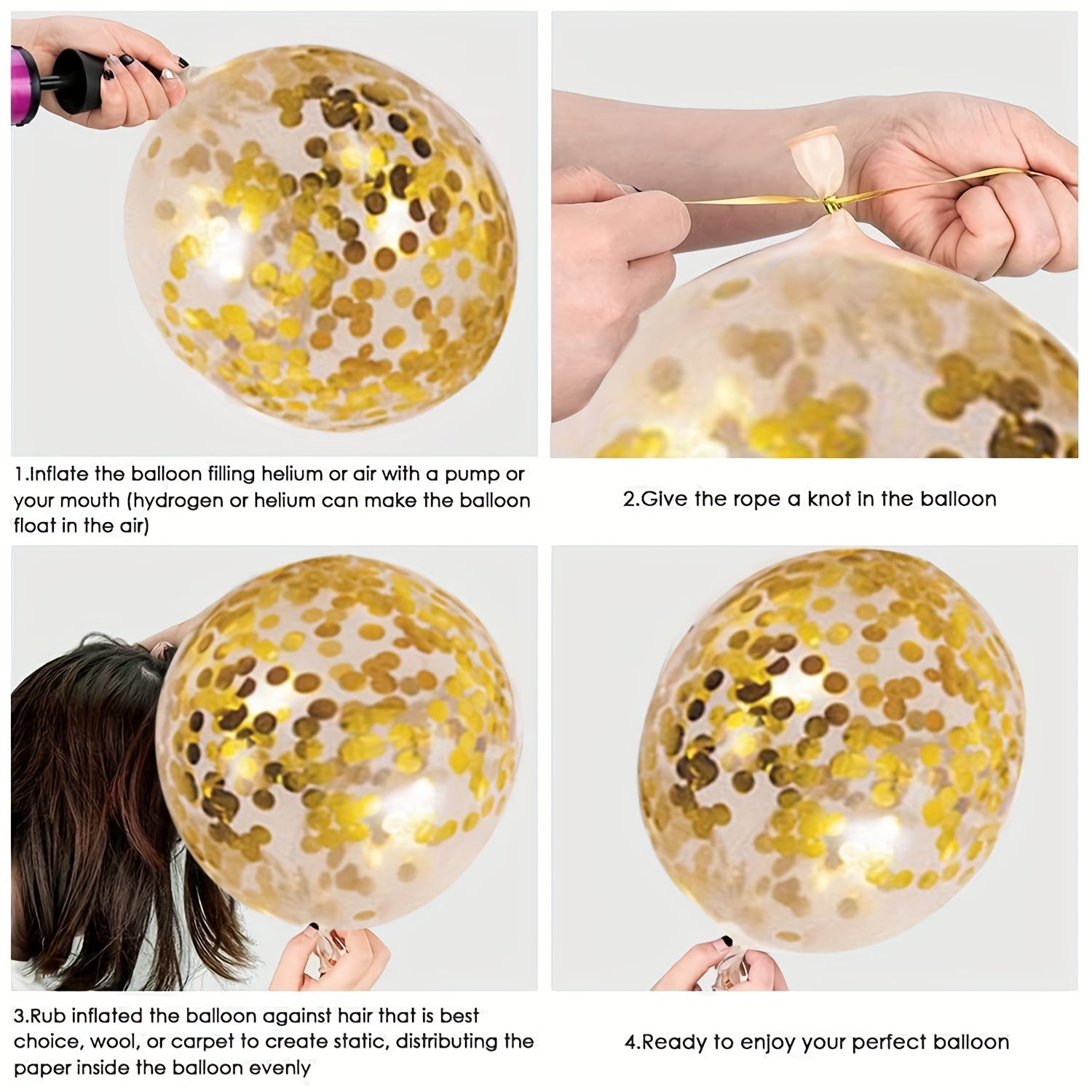 50pcs Golden Confetti Balloons 30 48 Cm Graduation Birthday Wedding Party Decor