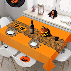 2pcs Halloween Round Placemats Lace Spider Web Table Mat for Party