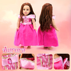 18 Inch Girl Doll Clothes Princess Dress 5pcs Gift Boxed